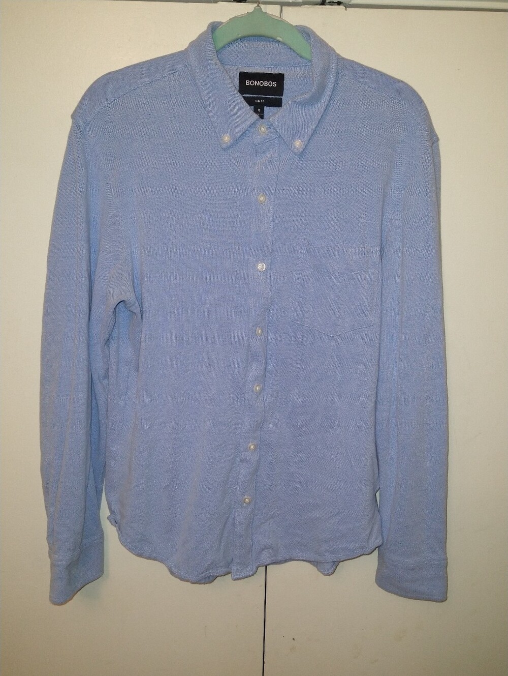 Bonobos Slim Fit Blue Long Sleeve Button Down Shirt Men's sz Medium